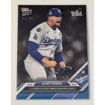 33/49 2024 MLB WS Topps NOW BLAKE TREINEN - WORLD SERIES LA Dodgers 883 - READY!