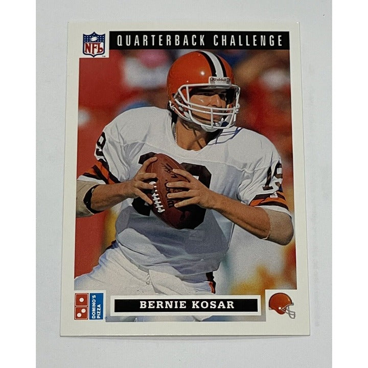 Bernie Kosar 1991 The Quarterbacks Challenge Dominoes Card #5 NFL Browns Vintage
