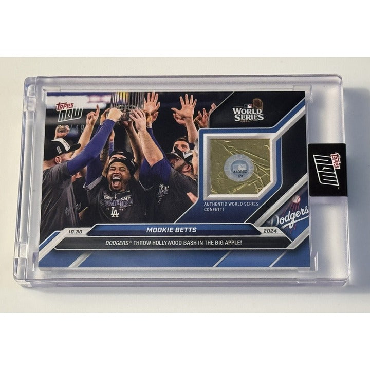 35/49* MOOKIE BETTS 2024 TOPPS NOW WORLD SERIES GAME-USED CONFETTI WSC-2A SEALED