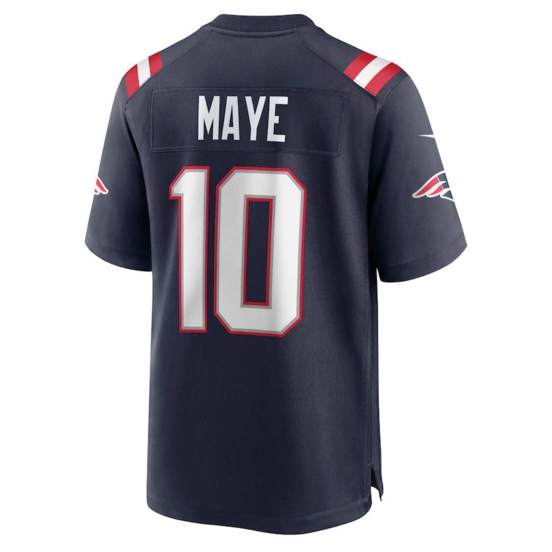 Drake Maye New England Patriots NFL authentic Nike jersey number 10 large navy