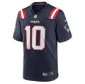 Drake Maye New England Patriots Nike NFL jersey large number 10 navy blue