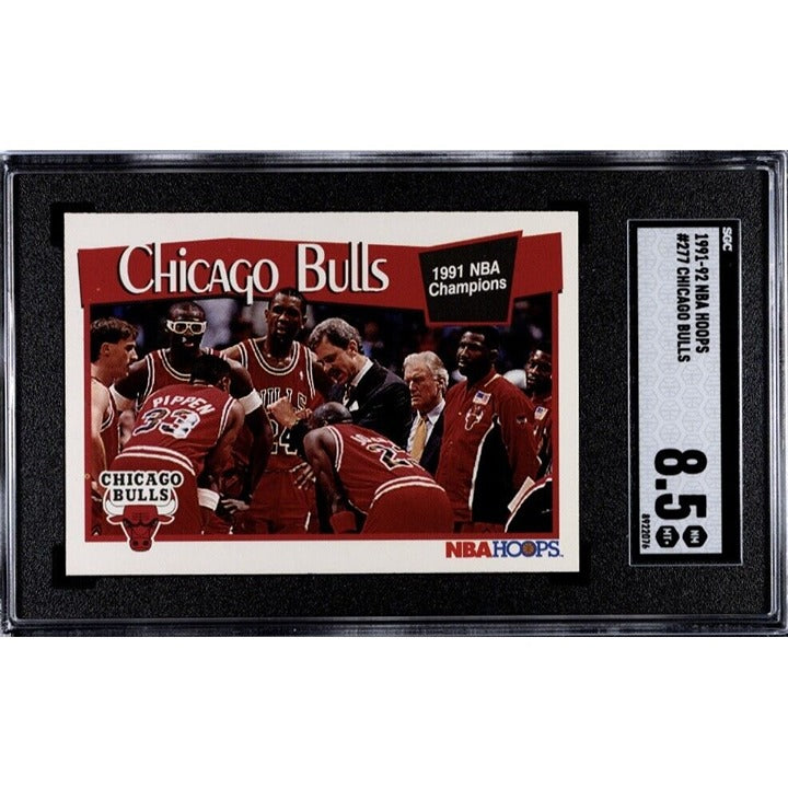 1991-92 NBA HOOPS NBA CHICAGO BULLS* Basketball Michael Jordan Card #277 SGC 8.5