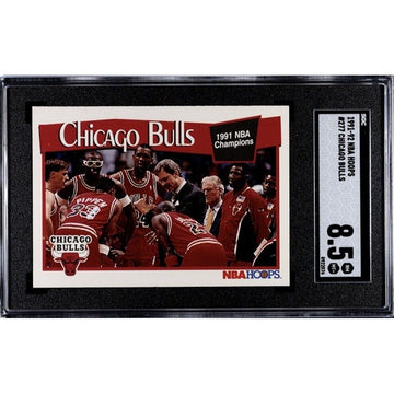 1991-92 NBA HOOPS NBA CHICAGO BULLS* Basketball Michael Jordan Card #277 SGC 8.5