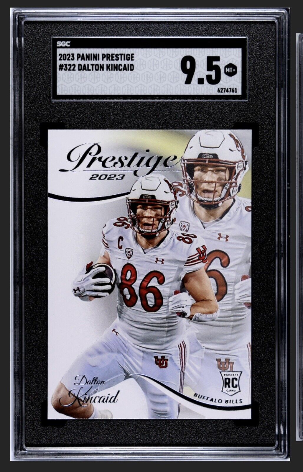 2023 Panini Prestige Football Dalton Kincaid RC* NFL Bills ROOKIE #322 - SGC 9.5