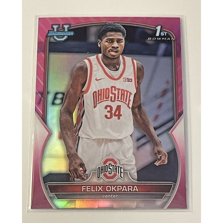 2022-23 Bowman University Chrome Felix Okpara RC 1st Bowman Card #94 Ohio State*