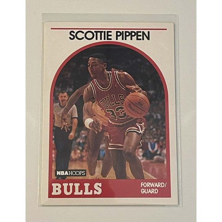 1989 NBA Hoops Scottie Pippen Chicago Bulls basketball trading card number 244 in near-mint condition