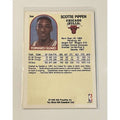 1989 NBA Hoops Scottie Pippen Chicago Bulls NBA Champion trading card back view