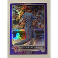 Nick Castellanos 2022 Topps Chrome Update Purple Refractor Phillies baseball card