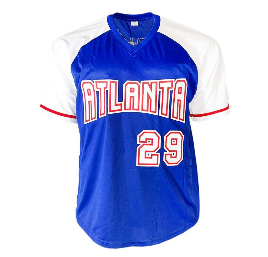 John Smoltz signed Atlanta Braves royal blue baseball jersey with number 29 and JSA authentication