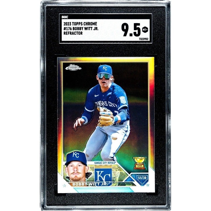 2023 Topps Chrome Baseball Bobby Witt Jr* ReFractor Gold Cup MLB Royals SGC 9.5*
