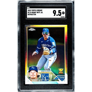 2023 Topps Chrome Baseball Bobby Witt Jr* ReFractor Gold Cup MLB Royals SGC 9.5*