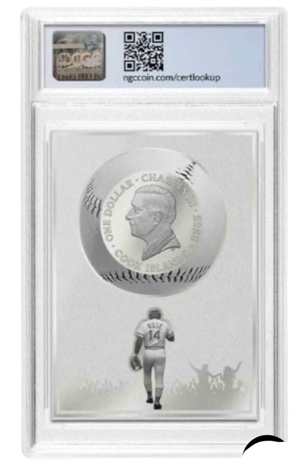 Pete Rose 2023 Cook Islands Legends Series 3g silver proof card certified AU by CGC