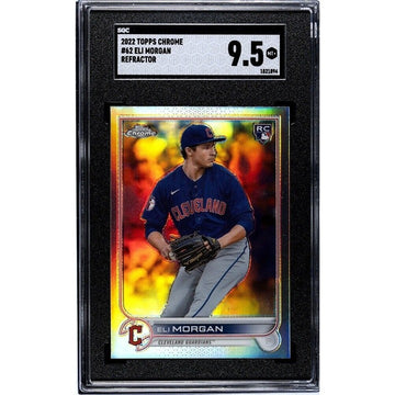 Eli Morgan RC* REFRACTOR 2022 Topps Chrome MLB Cleveland Guardians #62 - SGC 9.5