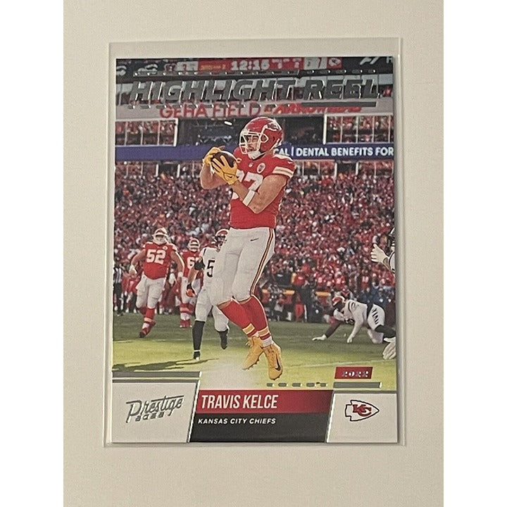 2022 Panini Prestige Travis Kelce Card #HR-9 Highlight Reel - Kansas City Chiefs