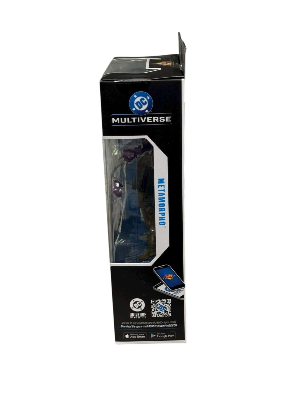 McFarlane DC Multiverse Metamorpho 7-inch action figure factory sealed packaging side view