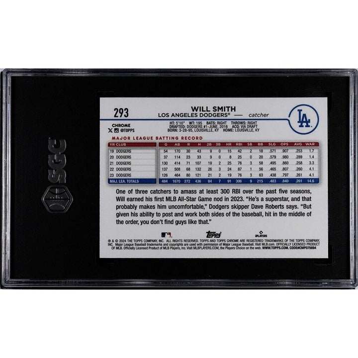 2024 Topps Chrome MLB Will Smith LA Dodgers graded card SGC 10 Gem Mint