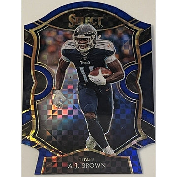 2020 Panini Select - A.J. Brown NFL Tennessee Titans #43 - Blue Die Cut Football