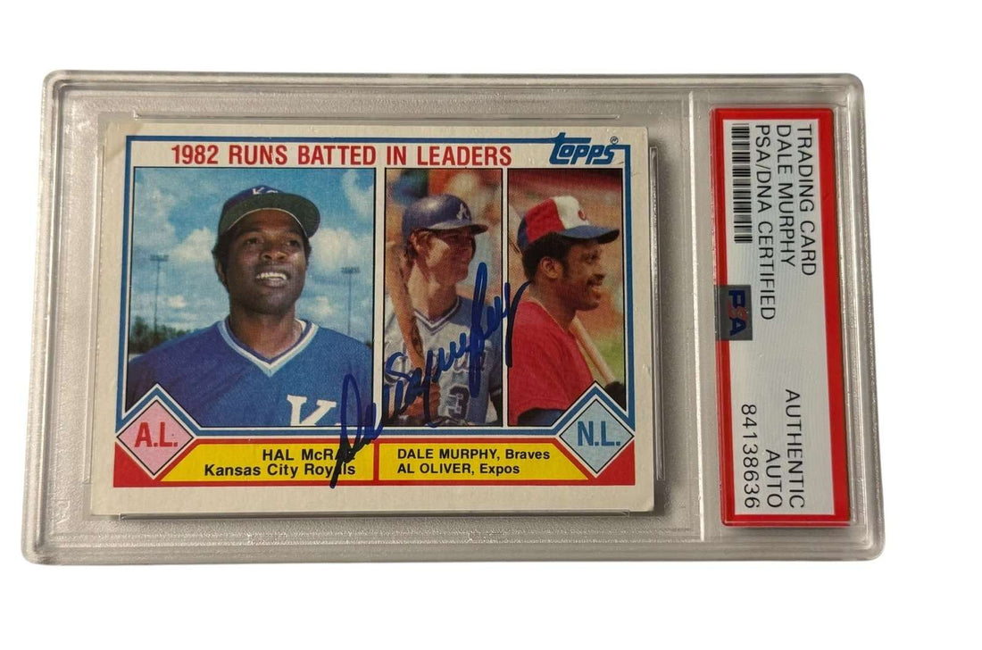 1983 Dale Murphy signed Topps RBI Leaders card PSA DNA certified MLB Braves autograph collectible