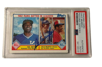 1983 Dale Murphy signed Topps RBI Leaders card PSA DNA certified MLB Braves autograph collectible