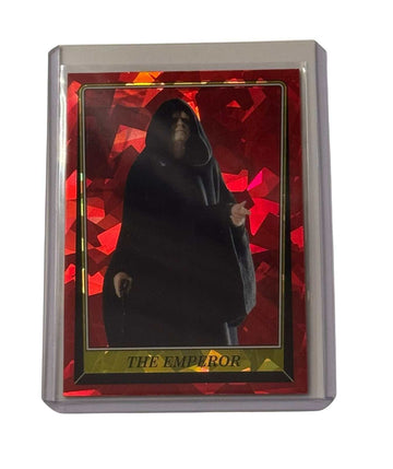 Lot of 5 Topps NOW Star Wars ROTJ Red Ice Cards including Emperor, Droids, Ewoks, and Death Star scenes