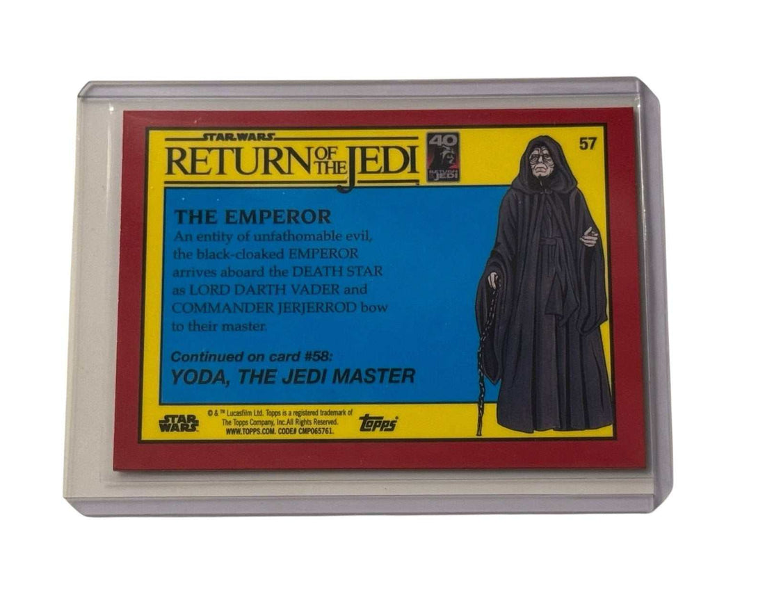 Lot of 5 Topps NOW Star Wars ROTJ Red Ice Cards including Emperor, Droids, Ewoks, and Death Star scenes