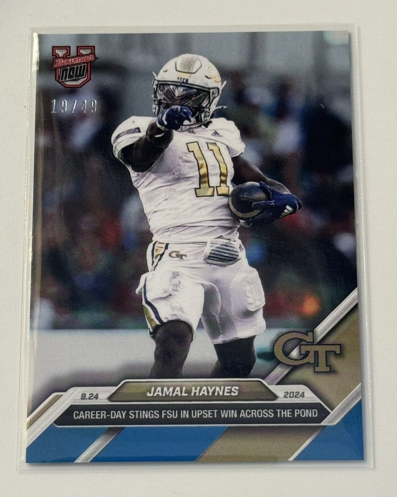 19/49 Jamal Haynes RC - 2024 Bowman U Now Football Card 1 Georgia Tech Beats FSU