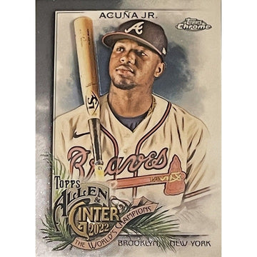 2022 Topps Allen & GInter Ronald Acuna Jr Card #14 MLB Atlanta Braves - WS Champ