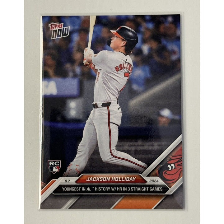 Jackson Holliday 2024 MLB TOPPS NOW rookie card Baltimore Orioles baseball player