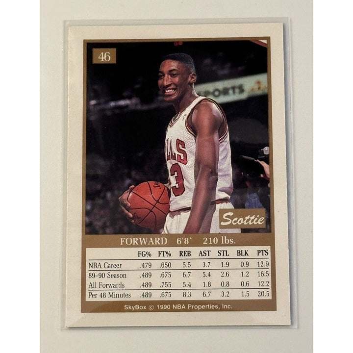 1990-91 SkyBox Scottie Pippen basketball card Chicago Bulls vintage collectible