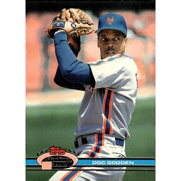 1991 Topps Stadium Club Doc Gooden MLB NL New York Mets Baseball - Card 100 HOF