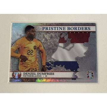 TOPPS PRISTINE UEFA EURO 2024 Denzel Dumfries Netherlands trading card with Pristine Borders design