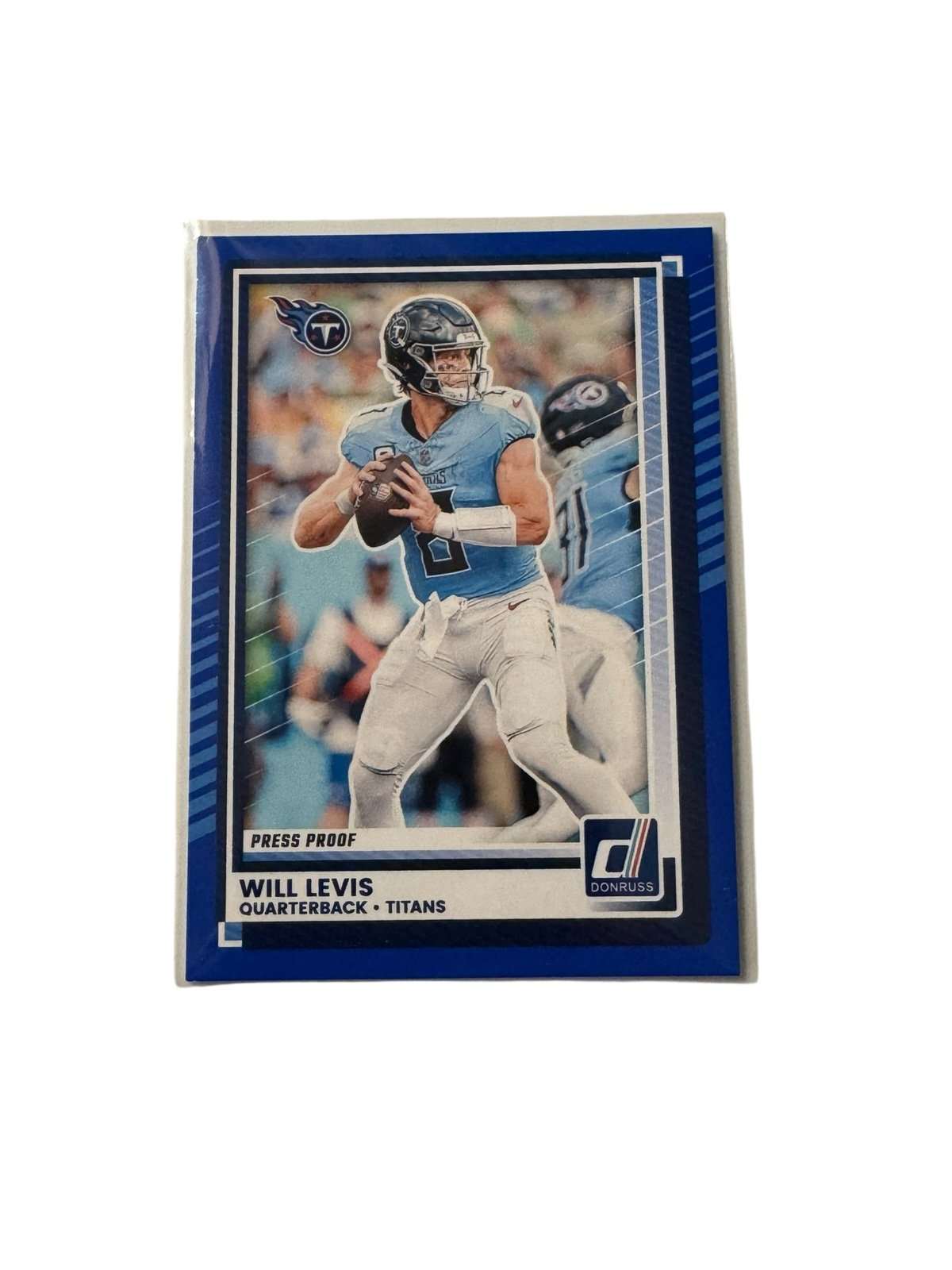 Will Levis 2025 Donruss Press Proof NFL Tennessee Titans QB card