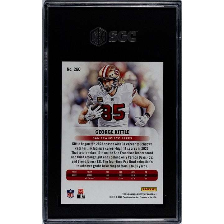 2023 Prestige Xtra Points George Kittle San Francisco 49ers graded 9.5 NFL trading card red parallel limited to 599