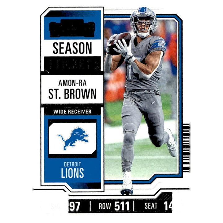 2023 Panini Contenders Amon-Ra St. Brown Season Ticket Retail NFL Lions Card #34