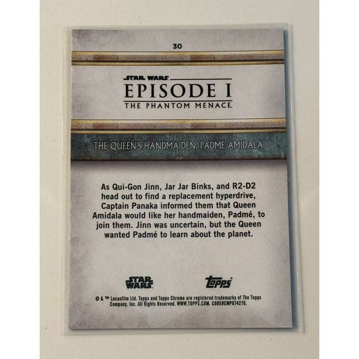 2024 Topps Chrome Sapphire Star Wars Episode I Phantom Menace Queen Handmaiden trading card