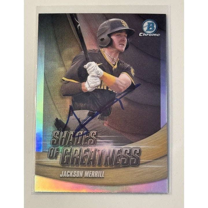 2022 Bowman Chrome JACKSON MERRILL RC Auto - Shades of Greatness SG-14 SD Padres