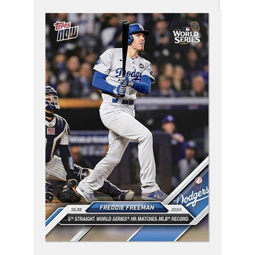 Freddie Freeman LA Dodgers 2024 MLB Topps NOW 5th Straight Game W/HR 870 - READY