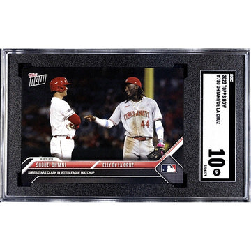 Two Superstars! 2023 Topps Now SHOHEI OHTANI / ELLY DE LA CRUZ Card #750 SGC 10*