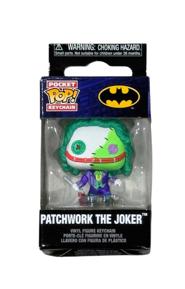 Funko Pocket Pop Patchwork Joker keychain from DC Batman in original packaging