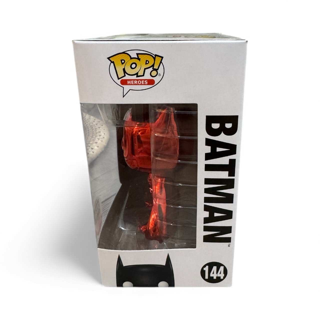 LIMITED EDITION Batman Red Chrome Funko POP figure #144 in original box