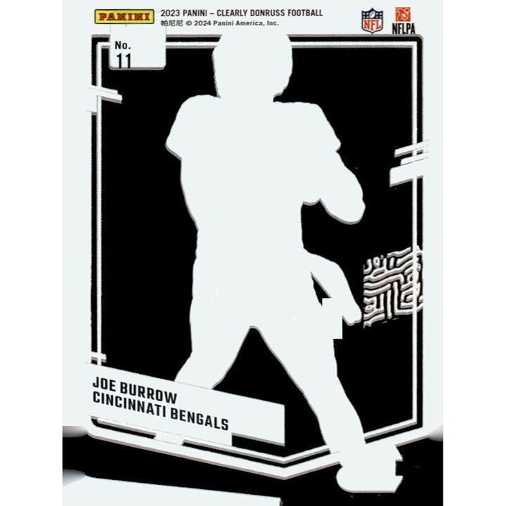 Joe Burrow 2023 Donruss Clear Series Cincinnati Bengals football card #11