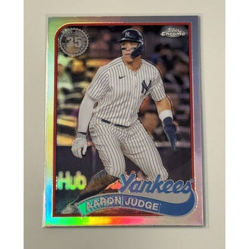 Aaron Judge 2024 Topps Chrome Baseball Refractor 1989 Card #89CB-2 - MLB Yankees