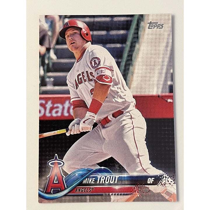 2018 Topps Series 1 Mike Trout #300 Los Angeles Angels baseball card mint condition