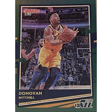 2020-21 Panini Donruss Green Flood - DONOVAN MITCHELL Card #128 - NBA Utah Jazz*