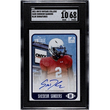 2021 Onyx Vintage College /400 Auto - Blue Ink Shedeur Sanders #CASS - SGC 10/6*