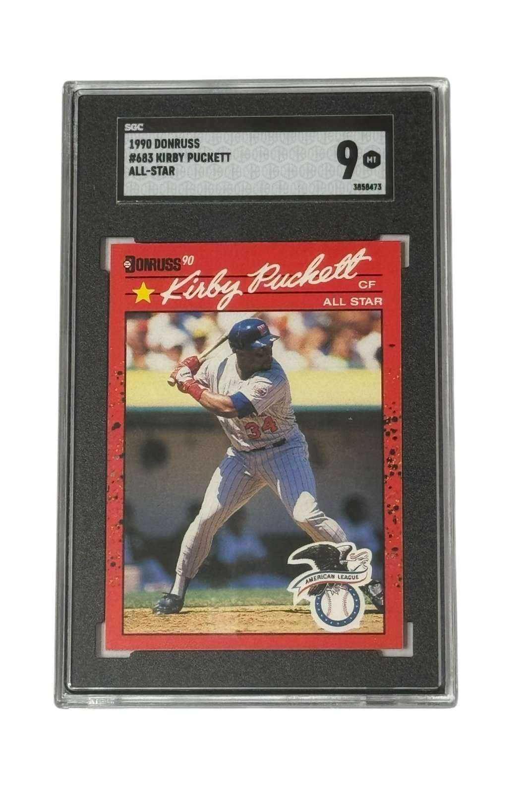 Kirby Puckett 1990 Donruss All-Star #683 SGC 9 MINT Minnesota Twins baseball card in protective slab