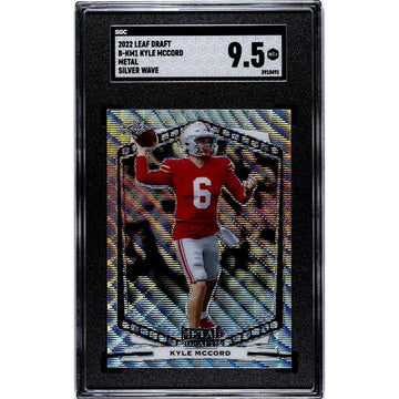 2022 Leaf Metal Draft Kyle McCord* RC Silver Wave Card #B-KM1 Ohio State SGC 9.5