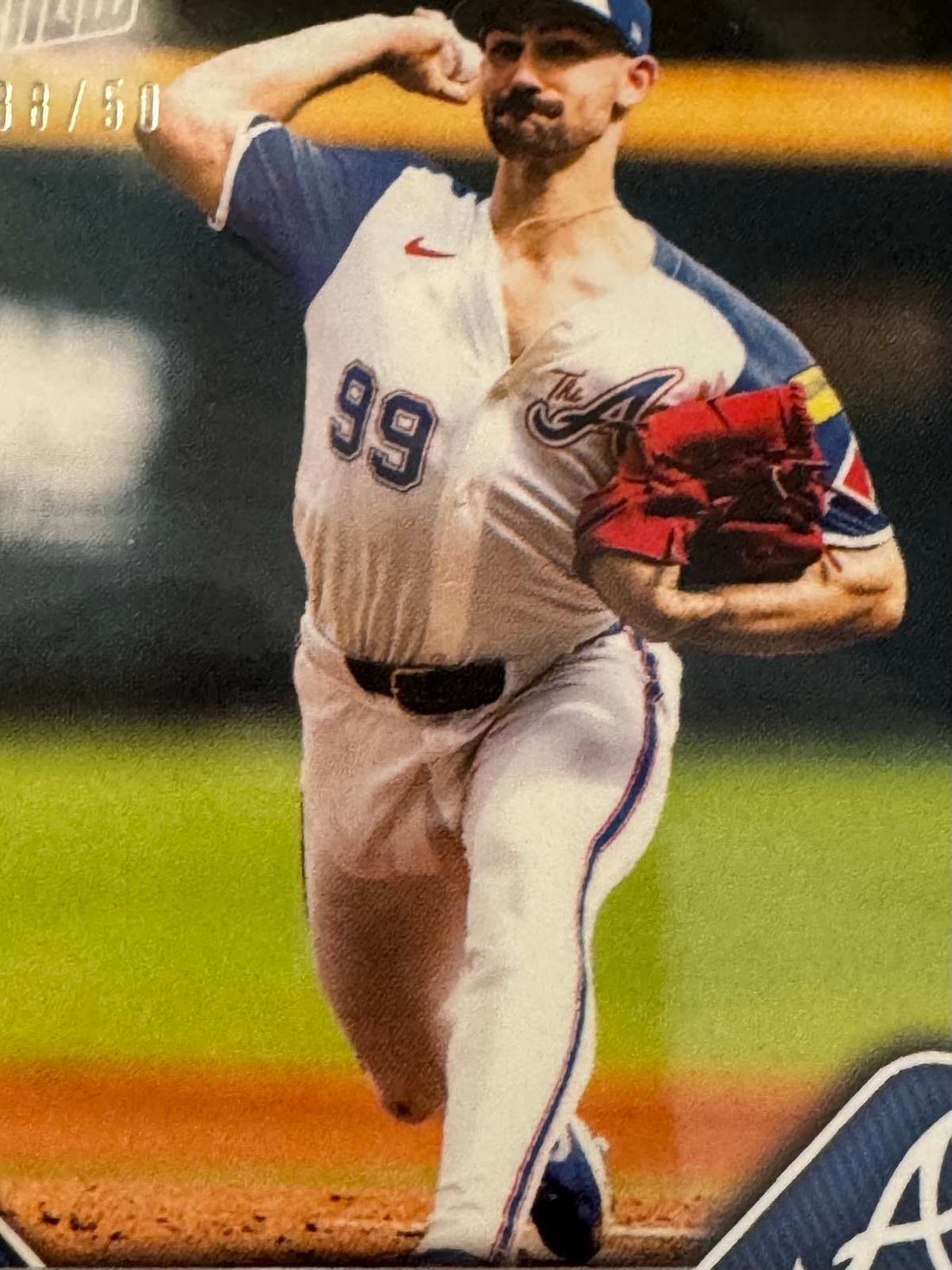38/50 2025 MLB Topps Now Spencer Strider Braves pitching card