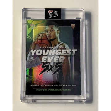 2023-24 Topps Now Youngest Ever 5x5 Victor Wembanyama RC NBA Rookie Card IN HAND