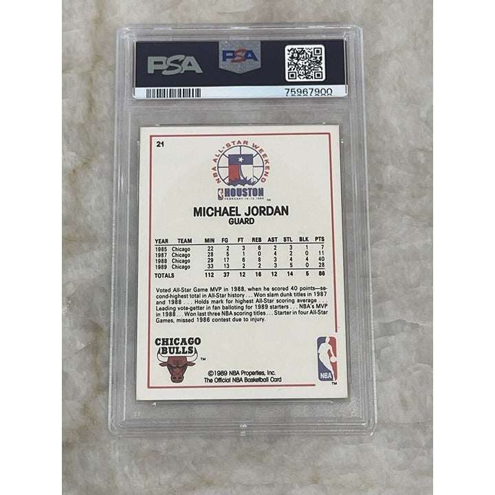 1989-90 NBA Hoops Michael Jordan All-Star basketball card PSA graded Chicago Bulls collectible